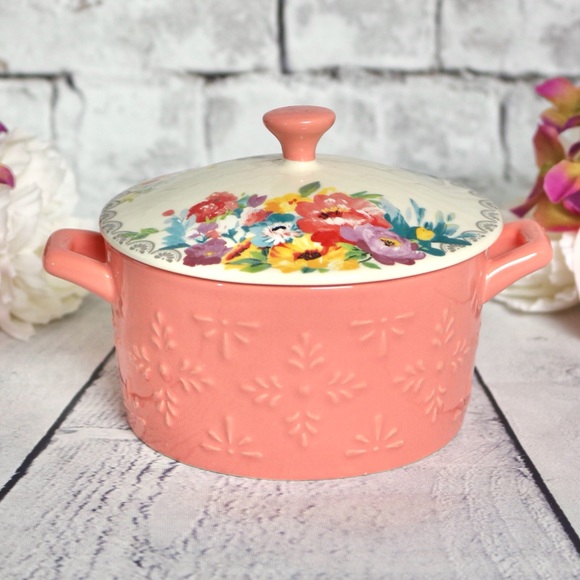 The Pioneer Woman Other - 🌸 Pioneer Woman Sweet Romance Blossoms Mini Casserole Dish, Coral Pink